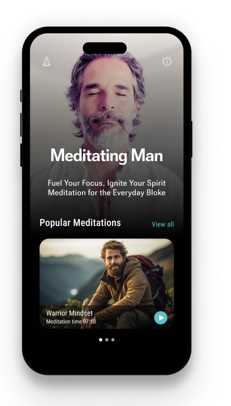 Meditating Man app screenshot