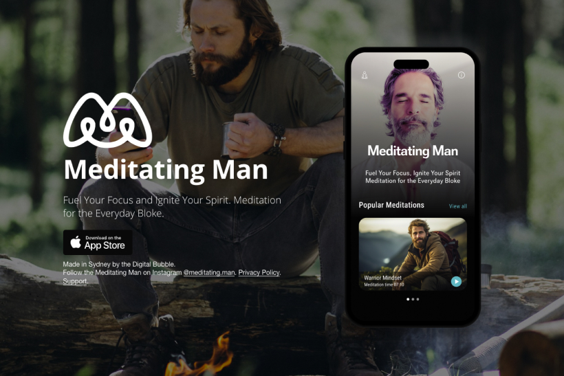 Meditating Man app screenshot